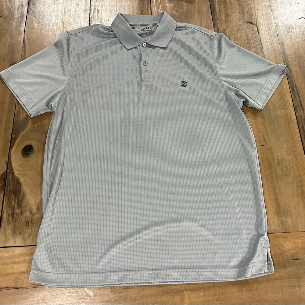 Izod Men’s Short Sleeve Golf Polo, Size M, Gray